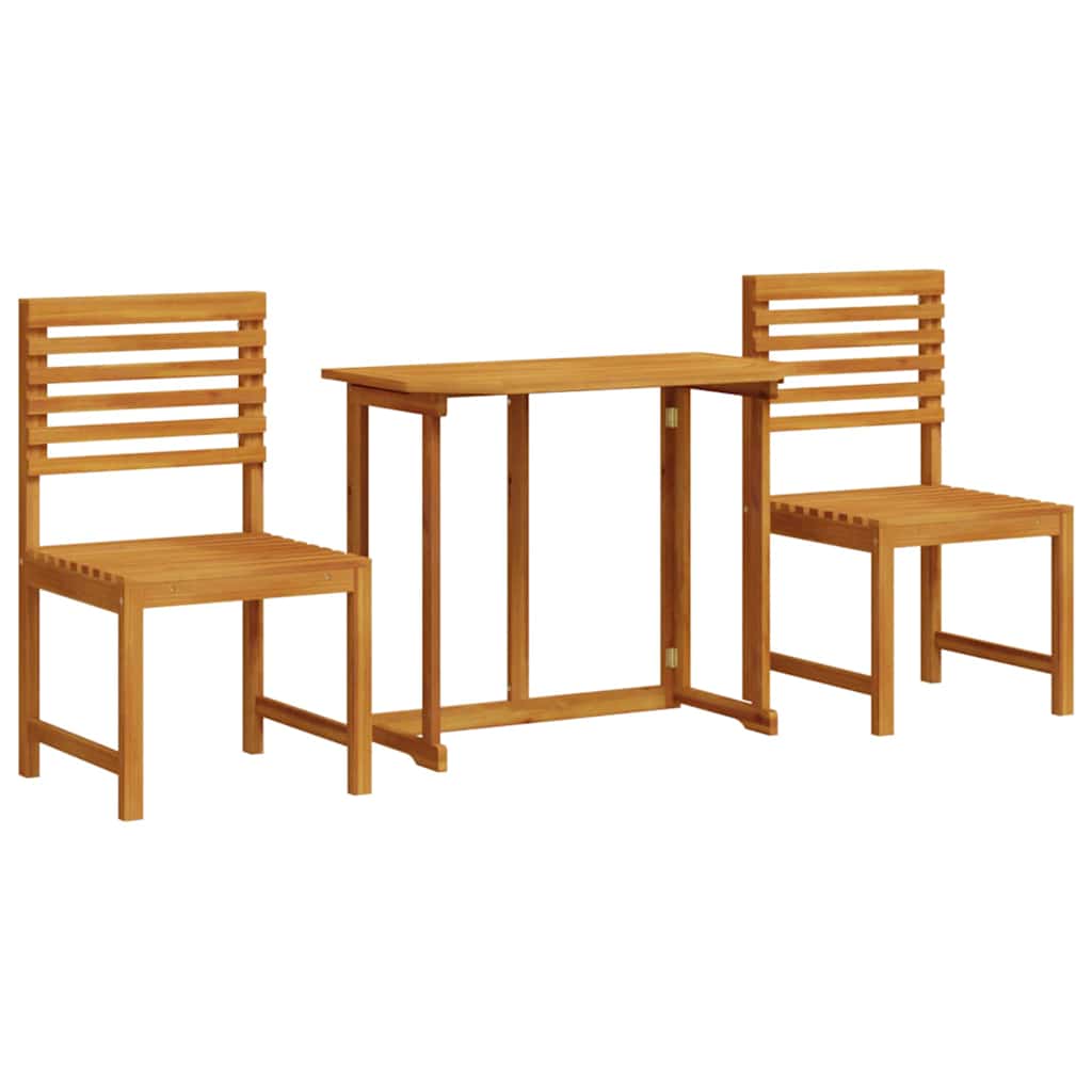 Bistro set za vrt 3 pcs Smeđa Čvrsto drvo akacije
