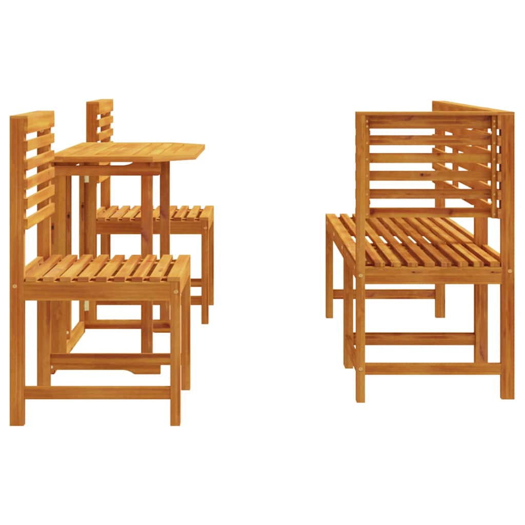 Bistro set za vrt 5 pcs Smeđa Čvrsto drvo akacije