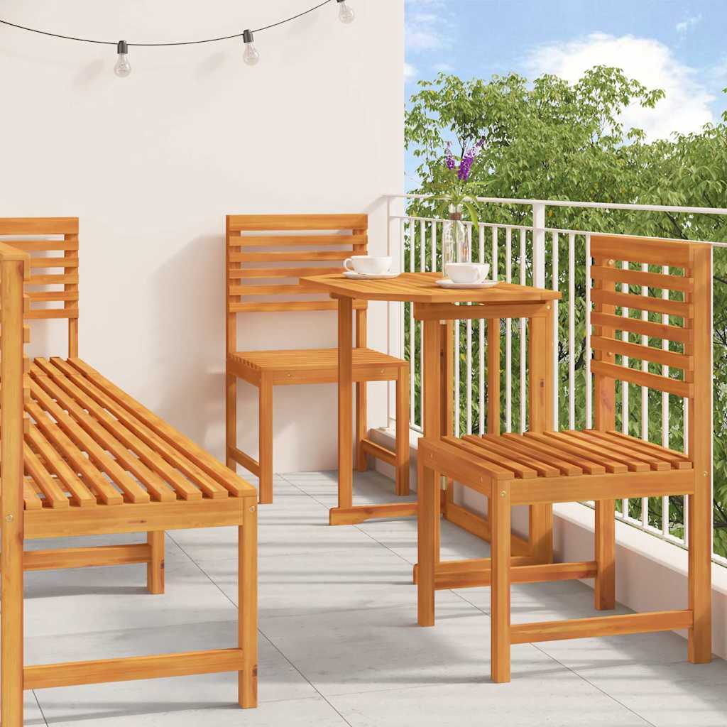 Bistro set za vrt 6 pcs Smeđa Čvrsto drvo akacije