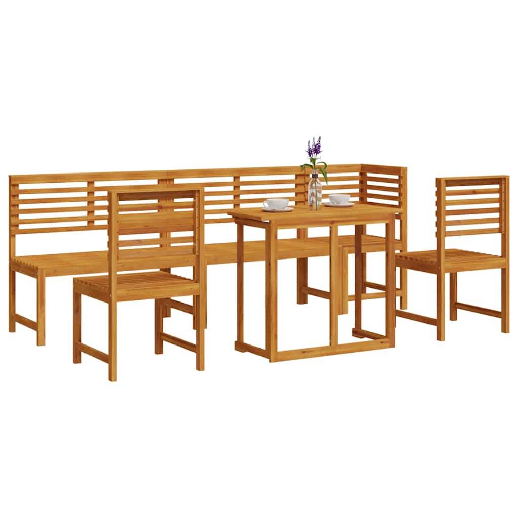 Bistro set za vrt 6 pcs Smeđa Čvrsto drvo akacije