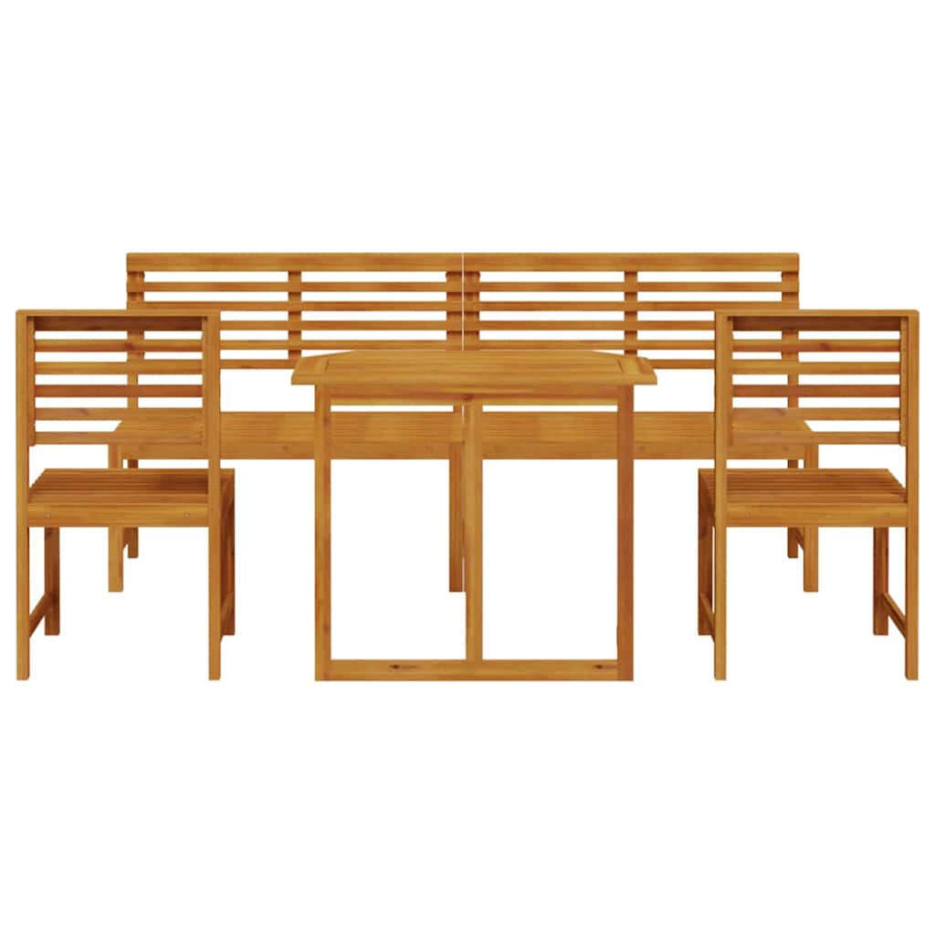 Bistro set za vrt 5 pcs Smeđa Čvrsto drvo akacije