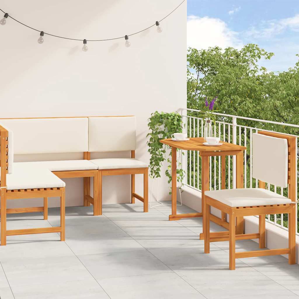Set vrtne klupe 4 pcs Smeđa Čvrsto drvo akacije