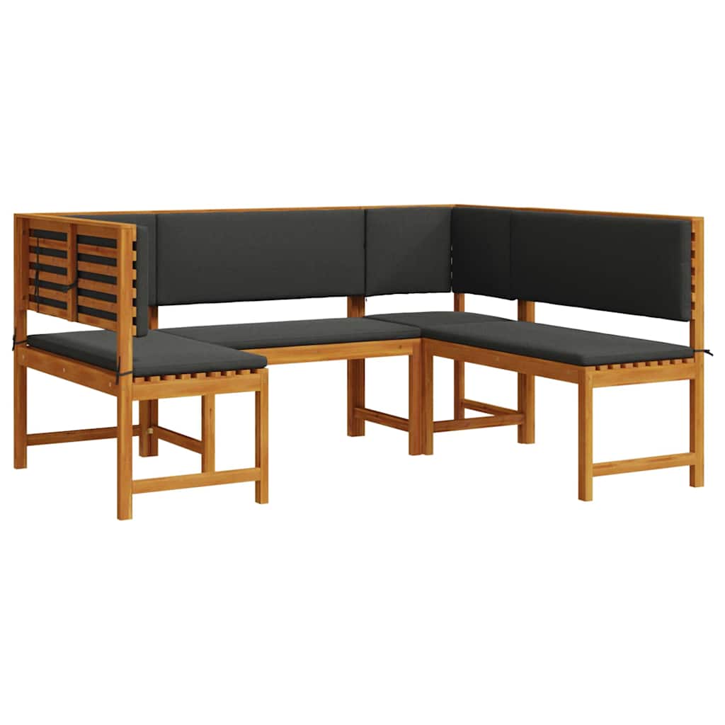 Set vrtne klupe 3 pcs Smeđa Čvrsto drvo akacije