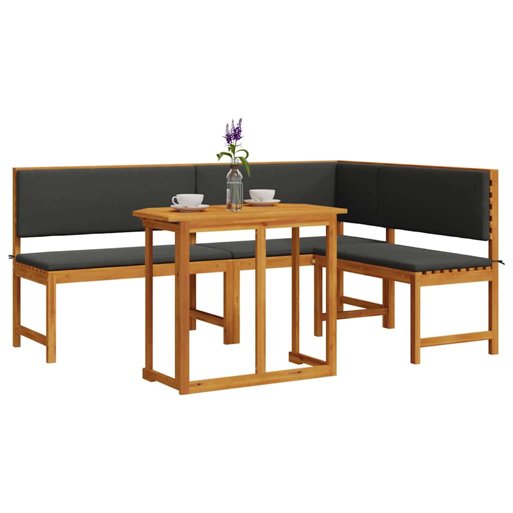 Set vrtne klupe 3 pcs Smeđa Čvrsto drvo akacije