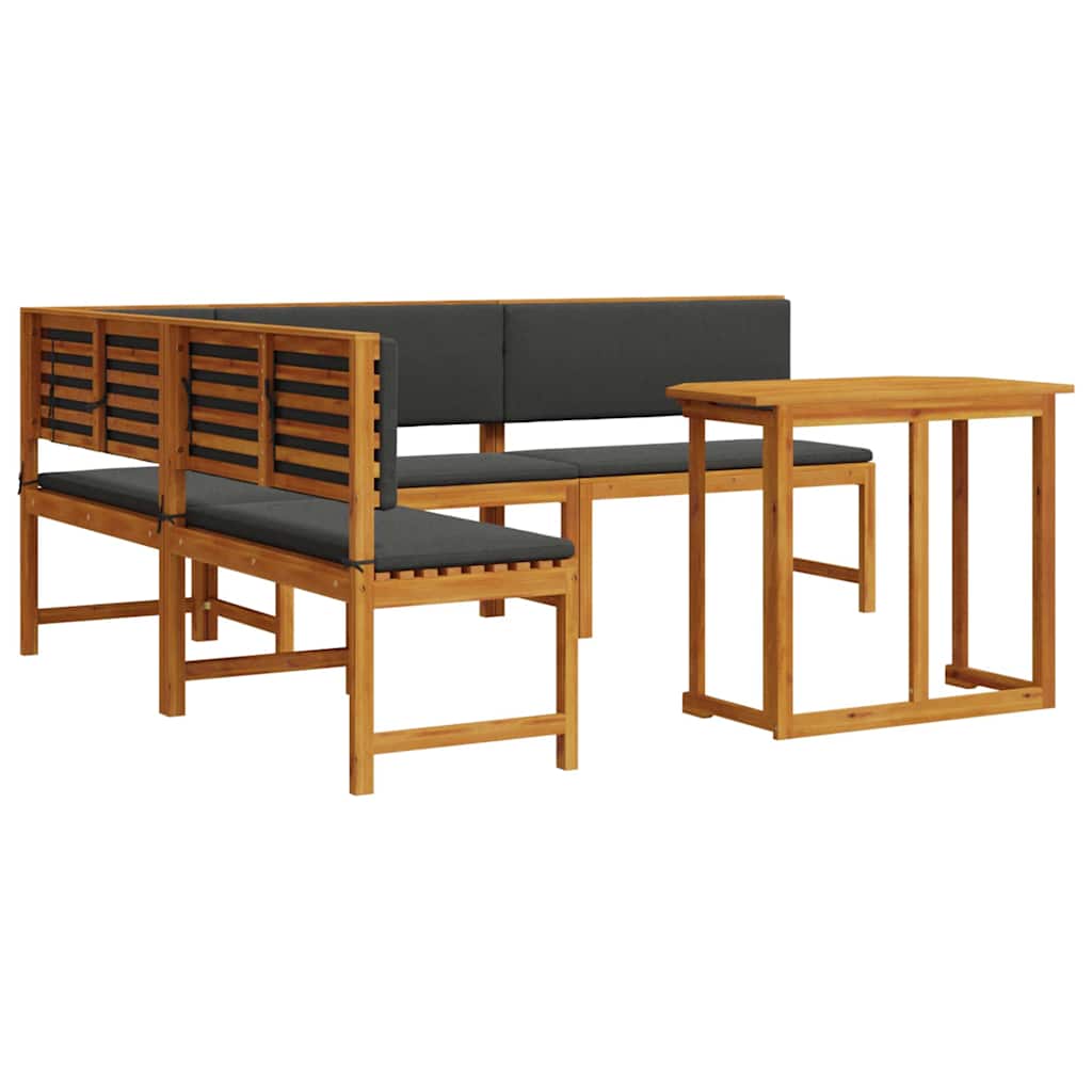 Set vrtne klupe 4 pcs Smeđa Čvrsto drvo akacije