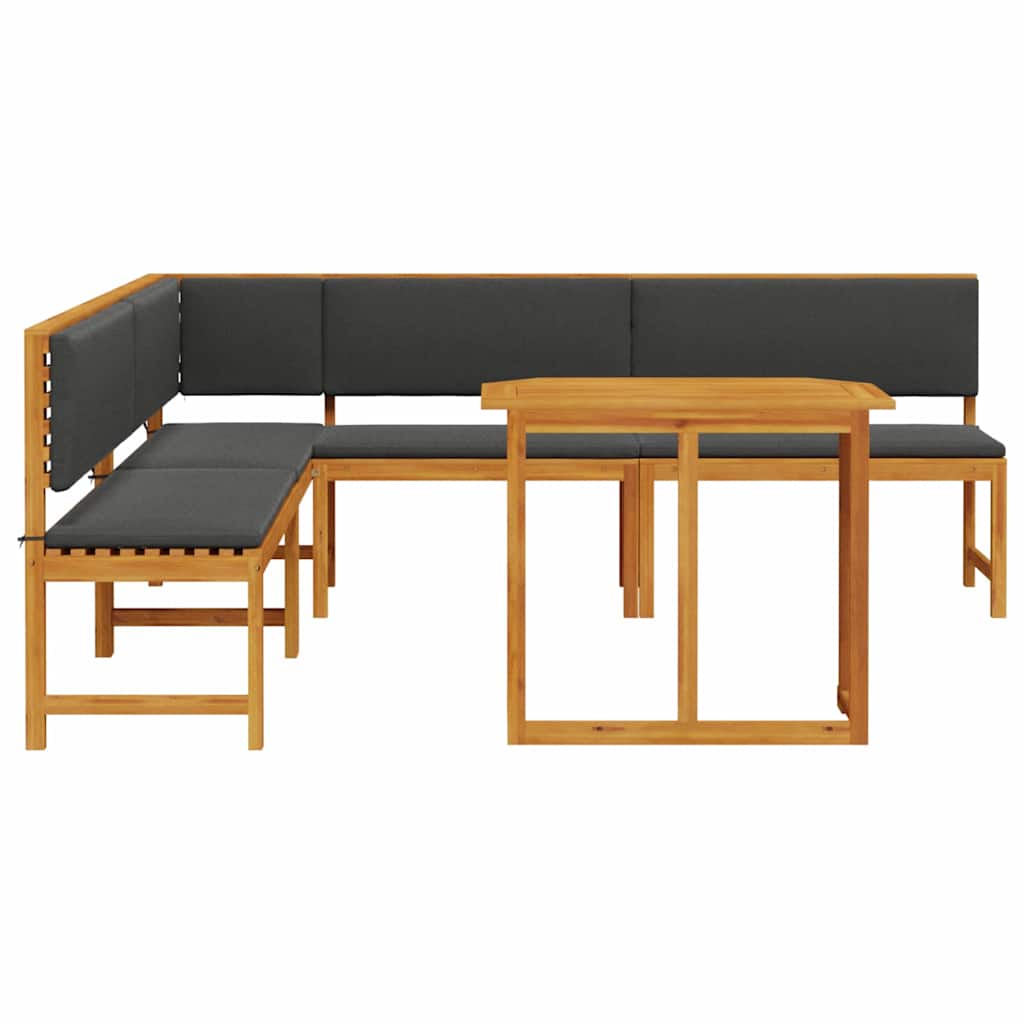 Set vrtne klupe 4 pcs Smeđa Čvrsto drvo akacije