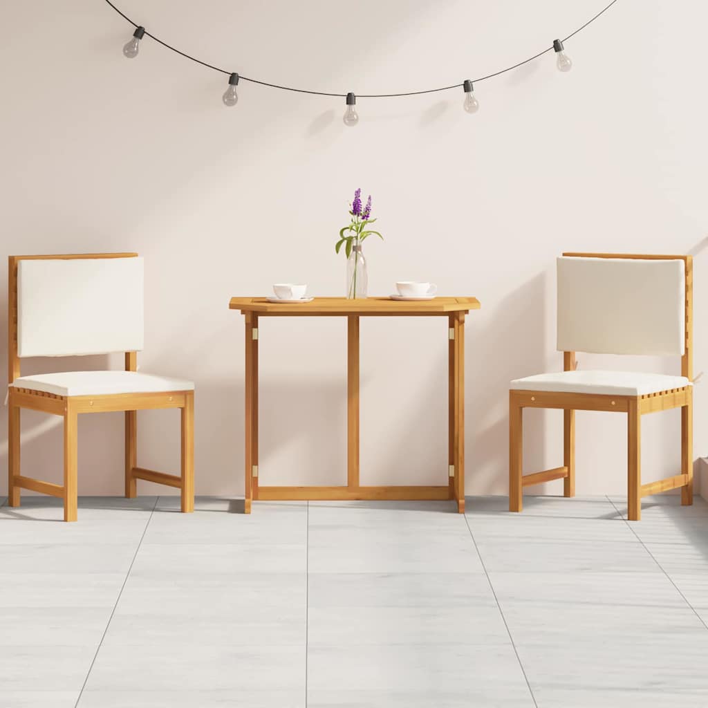 Bistro set za vrt 3 pcs Smeđa Čvrsto drvo akacije
