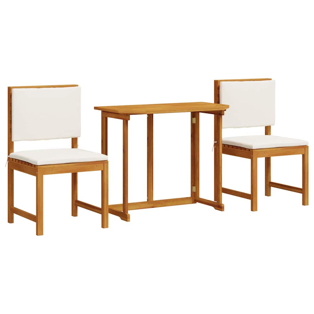 Bistro set za vrt 3 pcs Smeđa Čvrsto drvo akacije