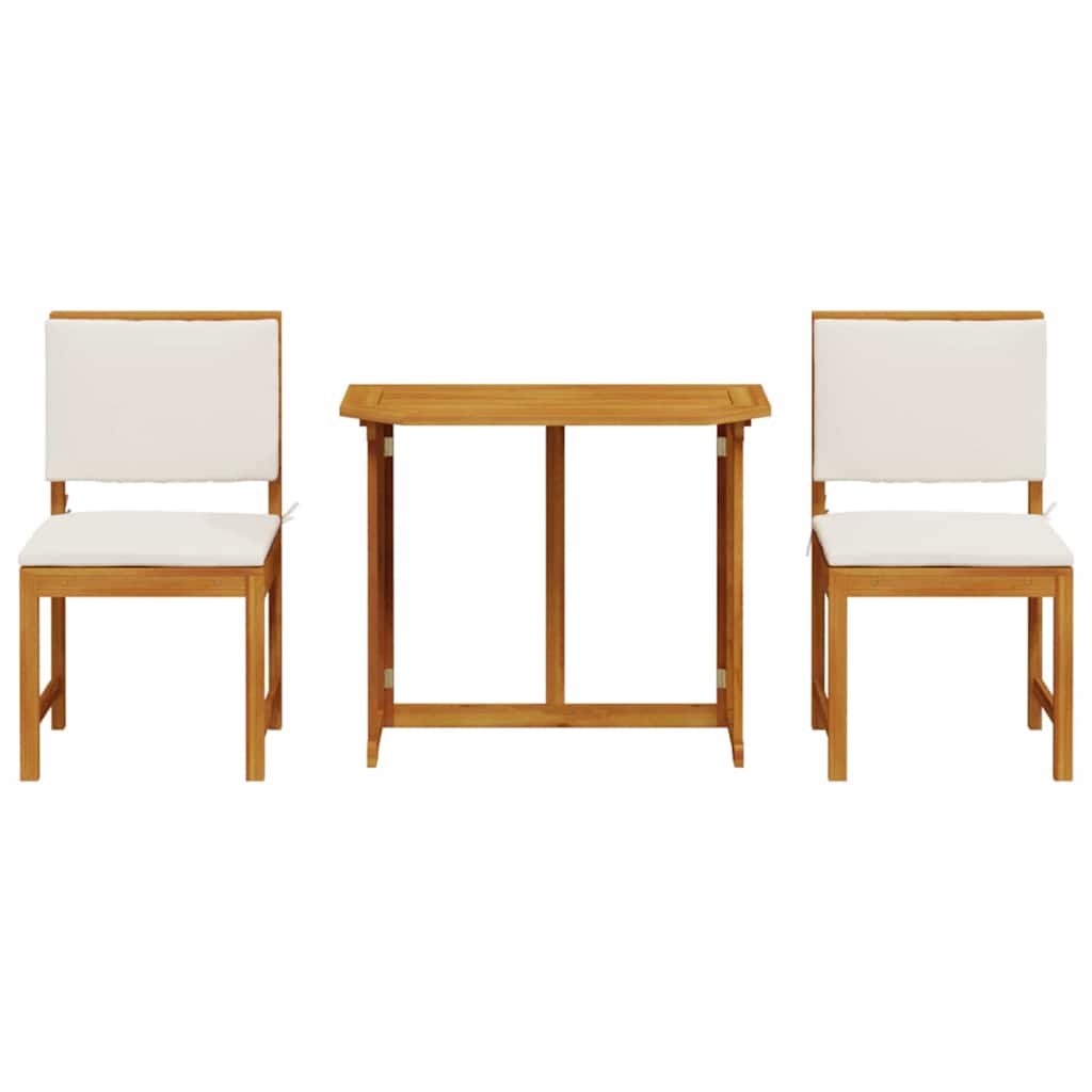 Bistro set za vrt 3 pcs Smeđa Čvrsto drvo akacije