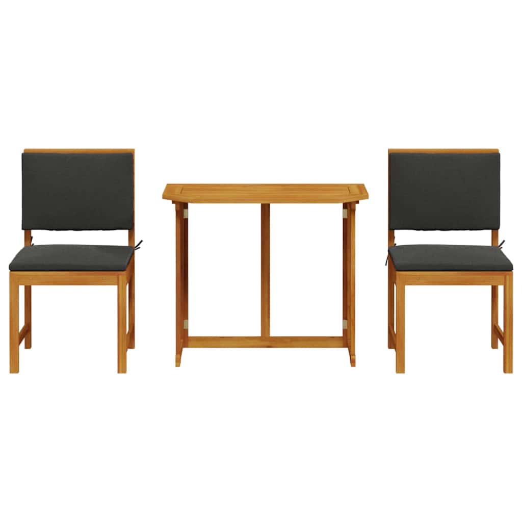 Bistro set za vrt 3 pcs Smeđa Čvrsto drvo akacije