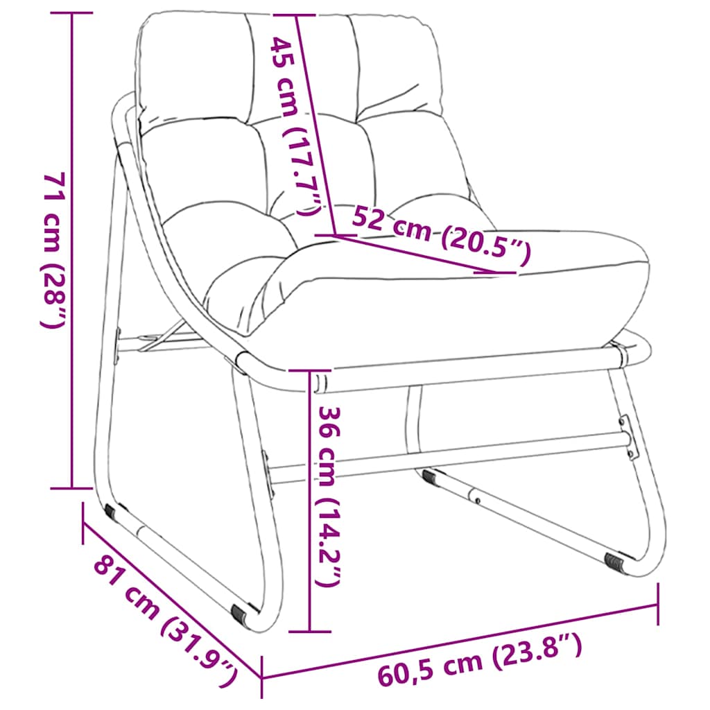 Vrtni namještaj s jastukom 2 pcs Crna 60,5 x 81 x 71 cm