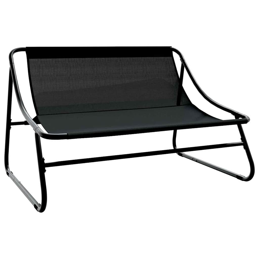 Vrtni namještaj Crna 110 x 81 x 71 cm Čelik s prahom premazan