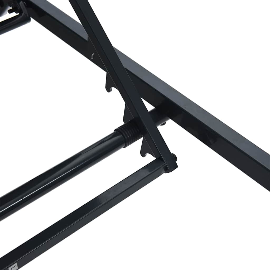 Ležaljke na suncu 2-osoba 3 pcs Crna i antracit Čelik