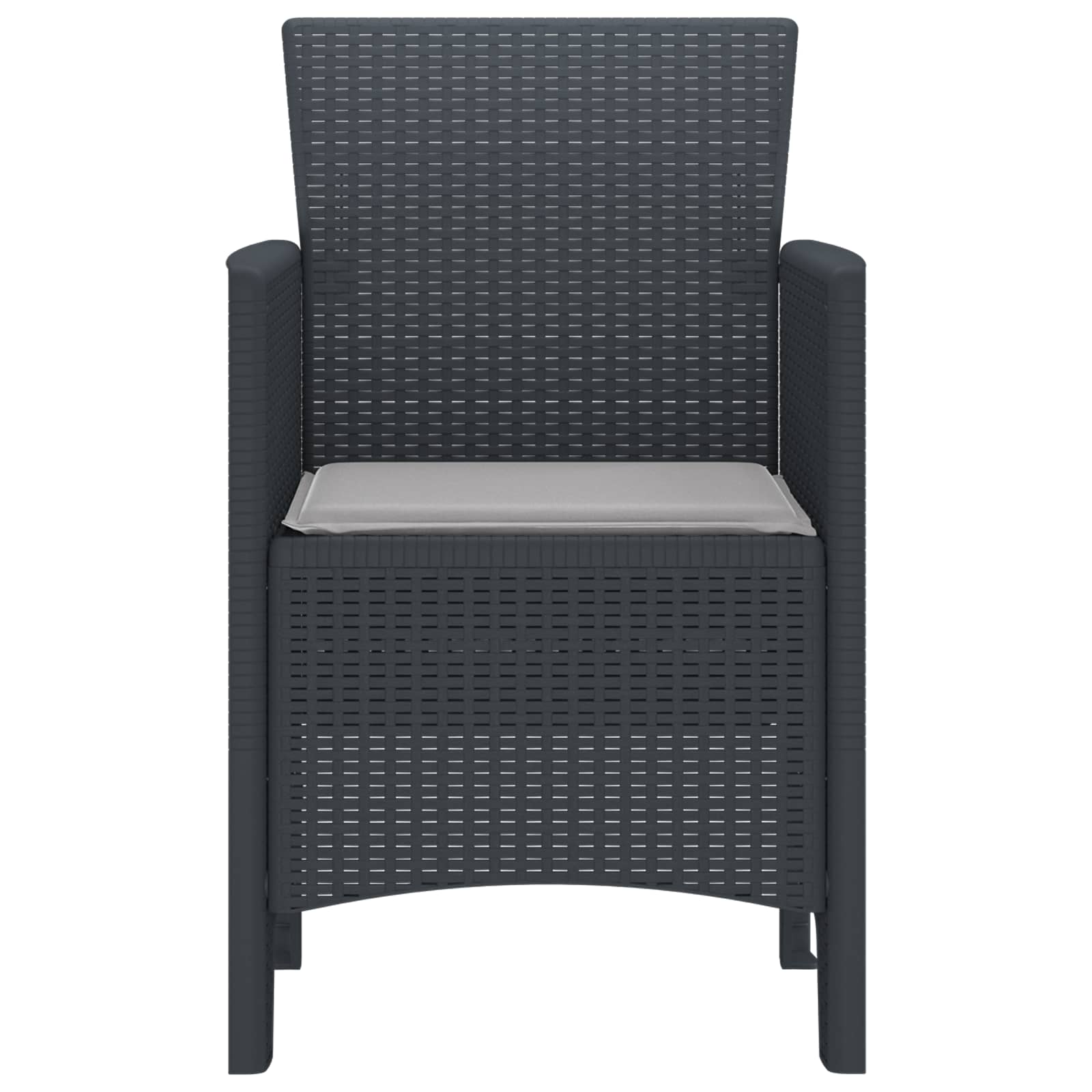 Vrtna stolica 2 pcs Antracit 53 x 49 x 85 cm Polipropilen