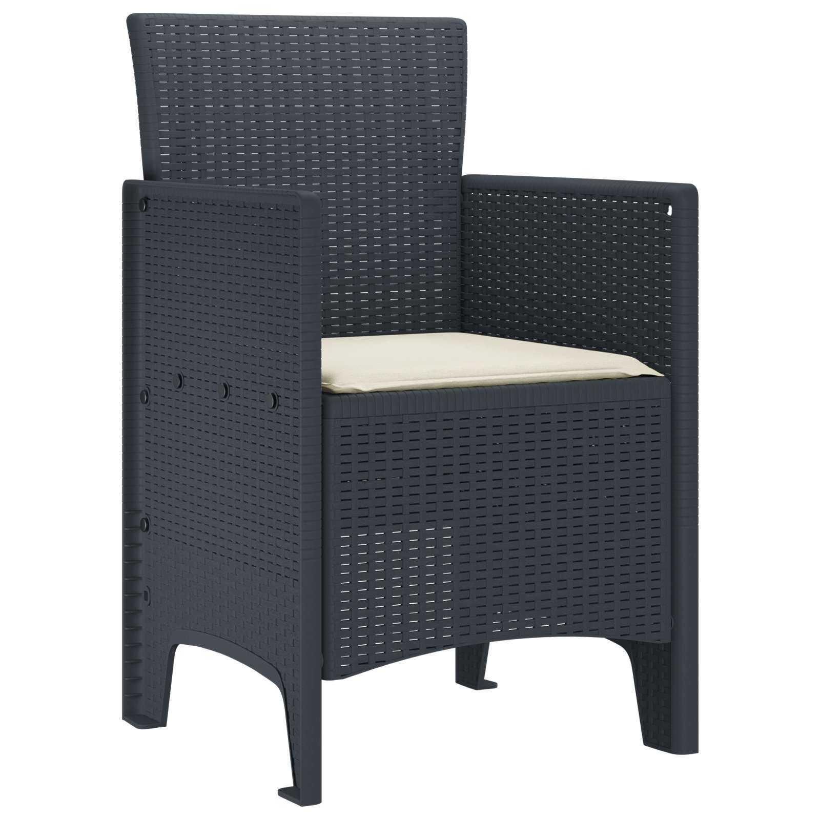 Vrtna stolica 2 pcs Antracit 53 x 49 x 85 cm Polipropilen