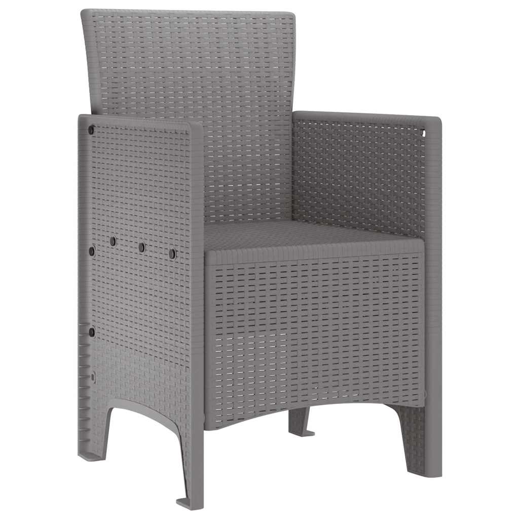 Vrtna stolica 2 pcs Svijetlo siva 53 x 49 x 85 cm Polipropilen