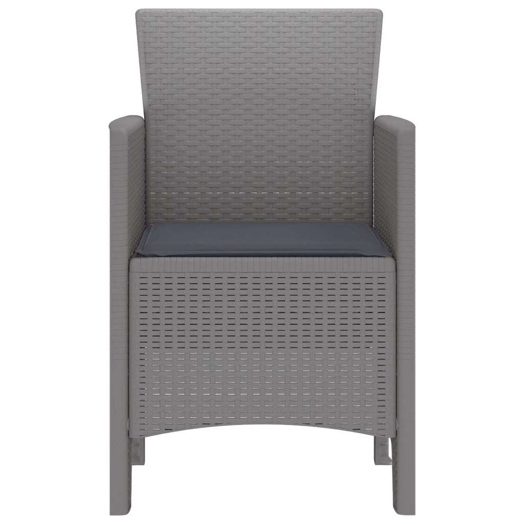 Vrtna stolica 2 pcs Svijetlo siva 53 x 49 x 85 cm Polipropilen
