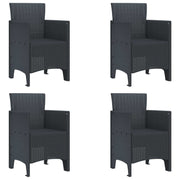 Vrtna stolica 4 pcs Antracit 53 x 49 x 85 cm Polipropilen