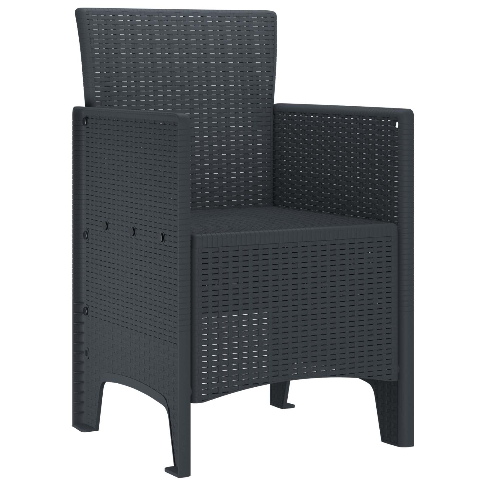 Vrtna stolica 4 pcs Antracit 53 x 49 x 85 cm Polipropilen