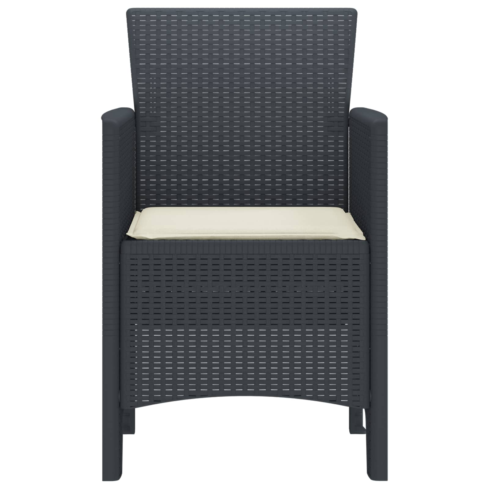 Vrtna stolica 4 pcs Antracit 53 x 49 x 85 cm Polipropilen