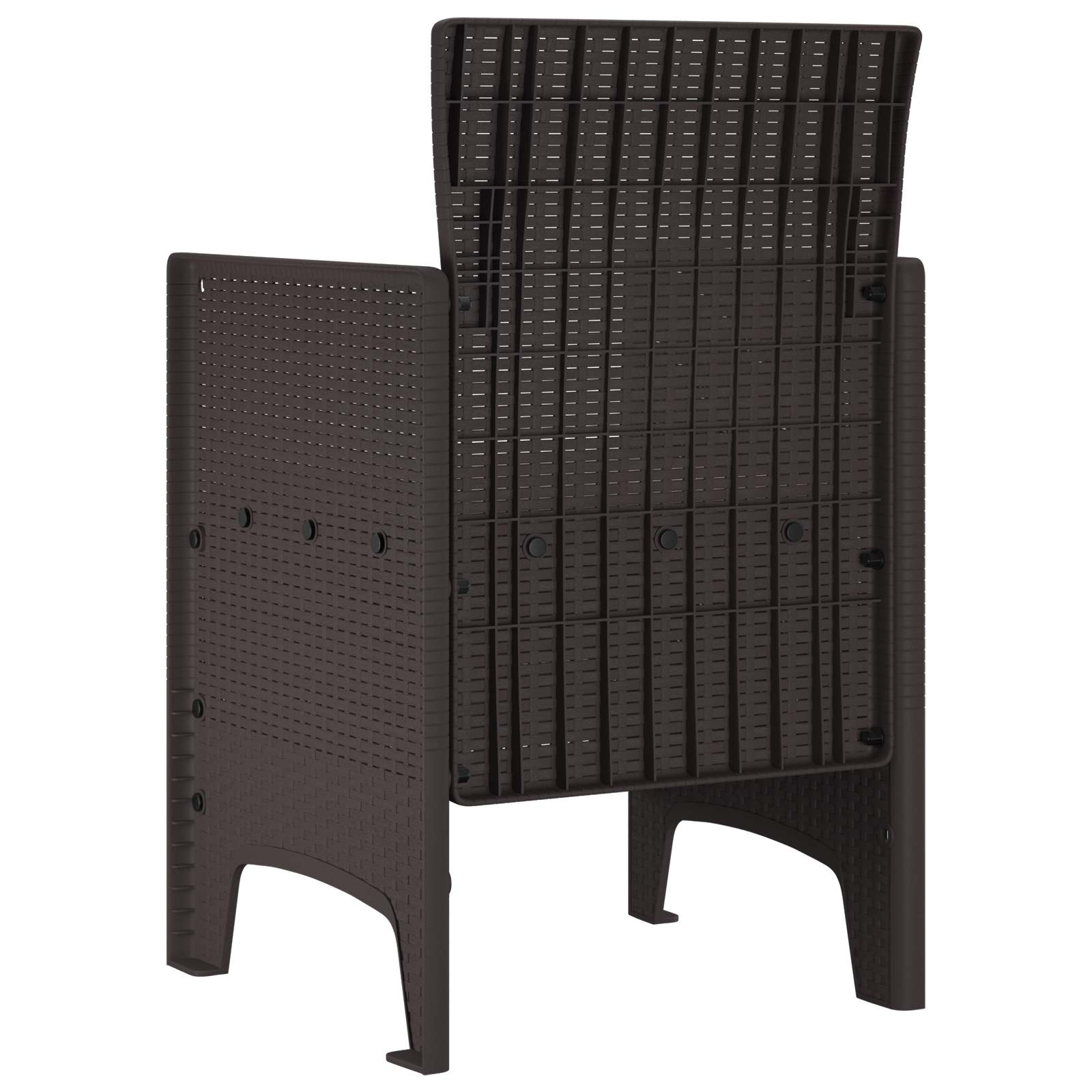 Vrtna stolica 4 pcs Smeđa 53 x 49 x 85 cm Polipropilen