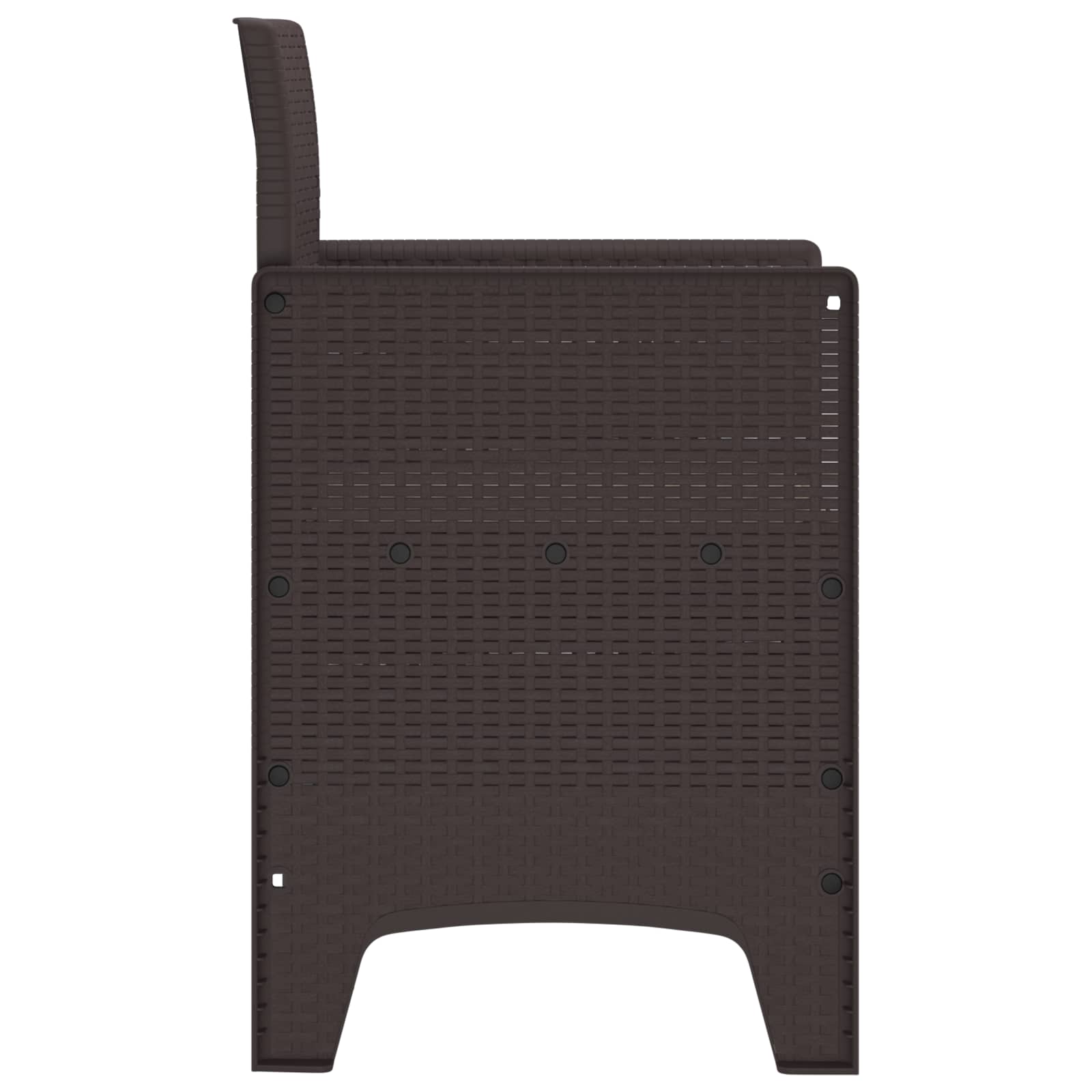 Vrtna stolica 4 pcs Smeđa 53 x 49 x 85 cm Polipropilen