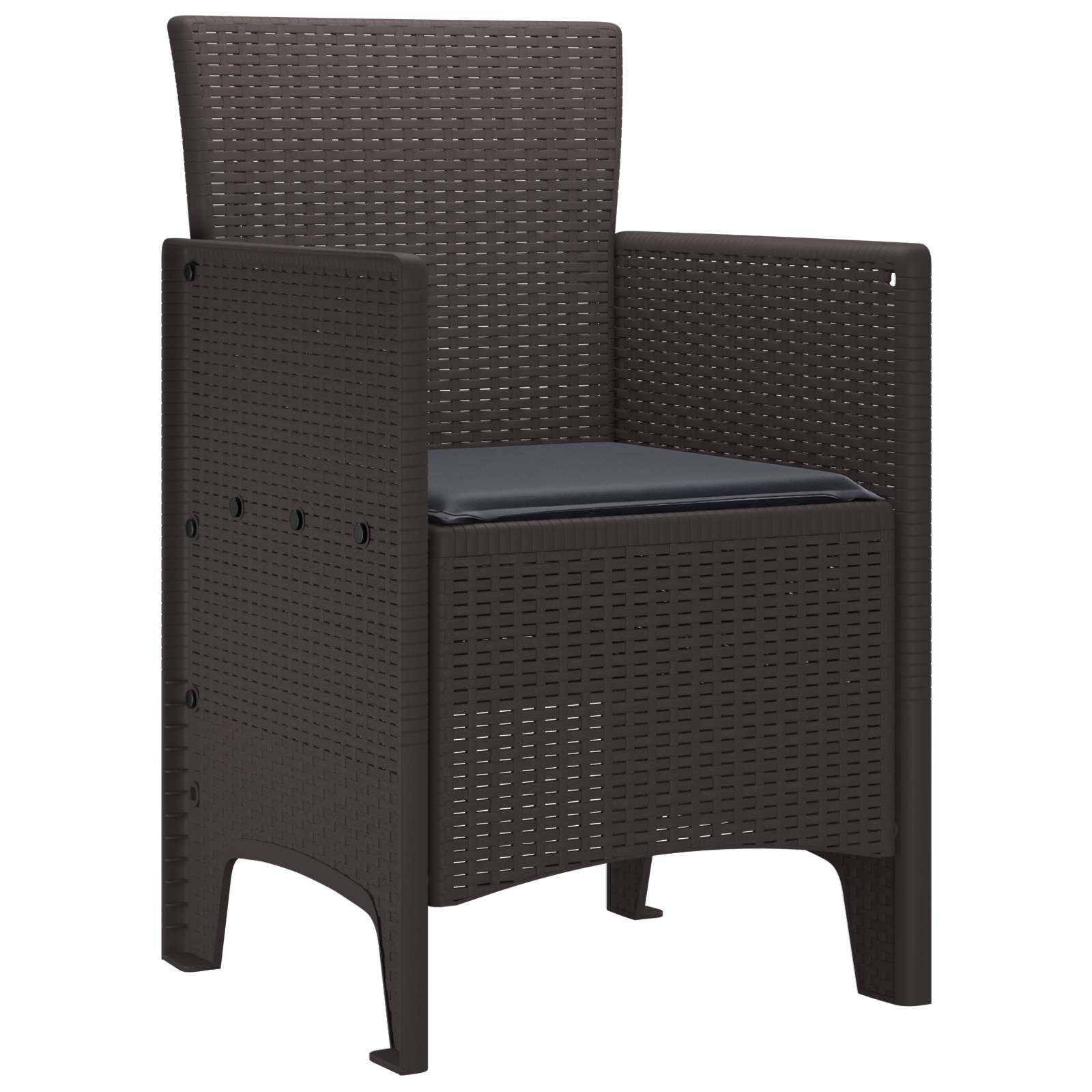 Vrtna stolica 4 pcs Smeđa 53 x 49 x 85 cm Polipropilen
