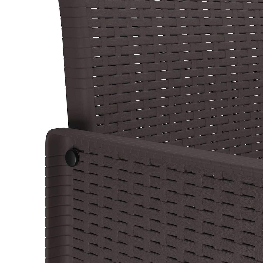 Vrtna stolica 4 pcs Smeđa 53 x 49 x 85 cm Polipropilen