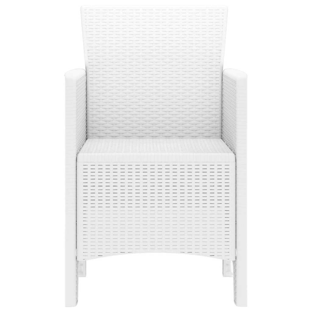 Vrtna stolica 4 pcs Bijelo 53 x 49 x 85 cm Polipropilen