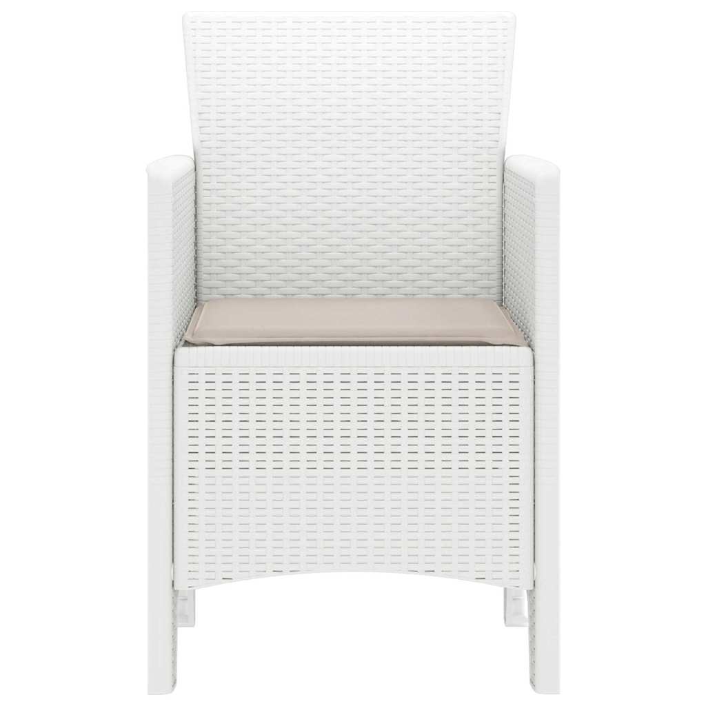 Vrtna stolica 4 pcs Bijelo 53 x 49 x 85 cm Polipropilen