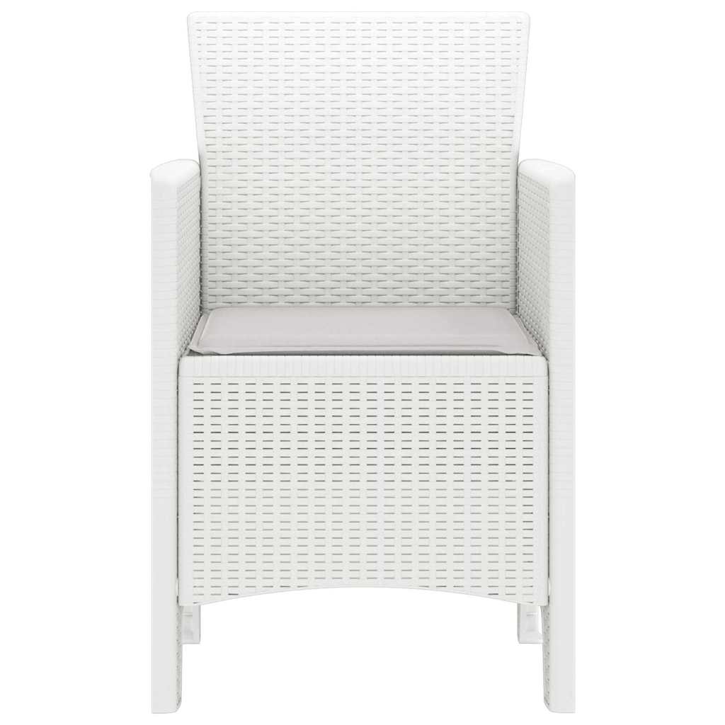 Vrtna stolica 4 pcs Bijelo 53 x 49 x 85 cm Polipropilen