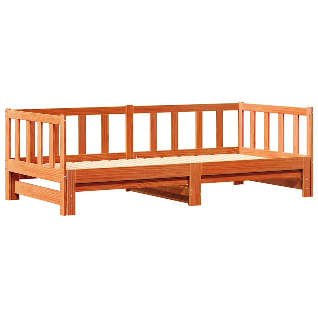 Krevet za povlačenje za dan Vosak smeđa 193.5 x 184 x 66 cm