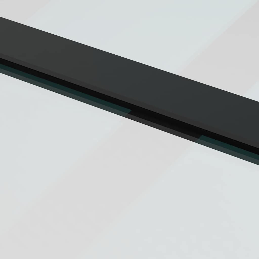 Klizna vrata s priborom crna 102 x 205 cm od ESG stakla