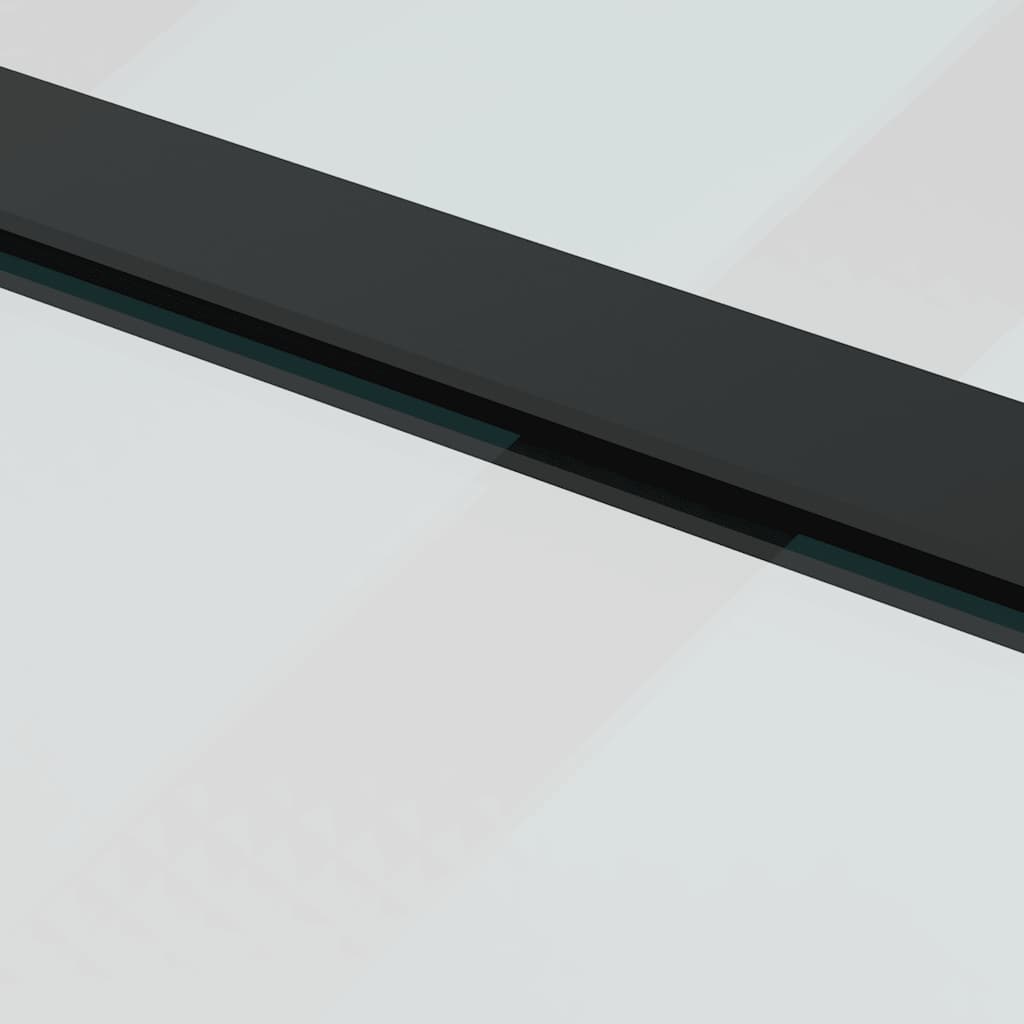 Klizna vrata s priborom crna 76 x 205 cm od ESG stakla