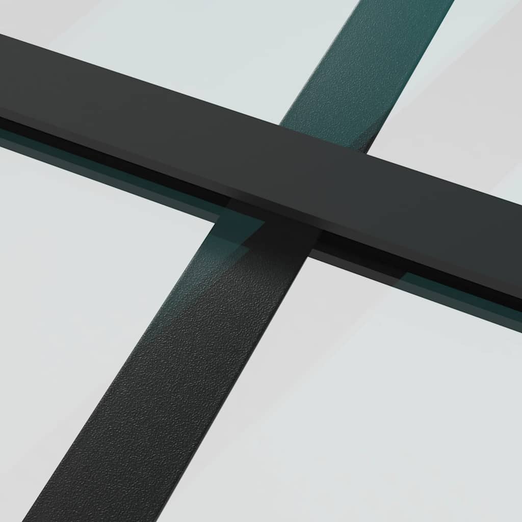 Klizna vrata s priborom crna 90 x 205 cm od ESG stakla