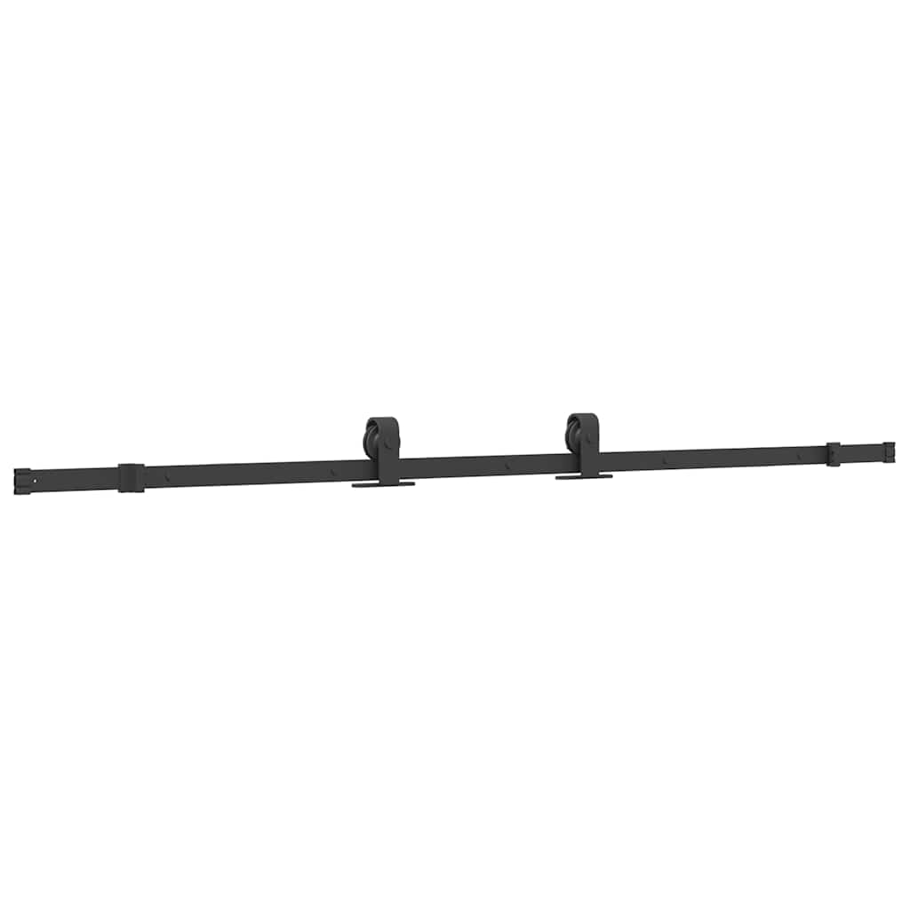 Klizna vrata s priborom crna 90 x 205 cm od ESG stakla