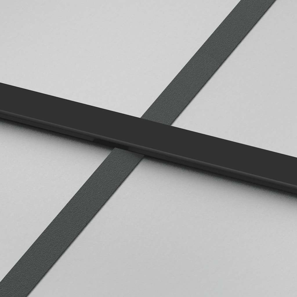 Klizna vrata s priborom crna 90 x 205 cm od ESG stakla