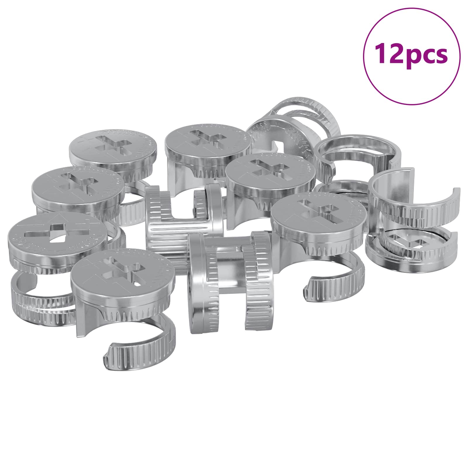 Matične zakovice 12 pcs Srebrno 12 x 10 mm Metal