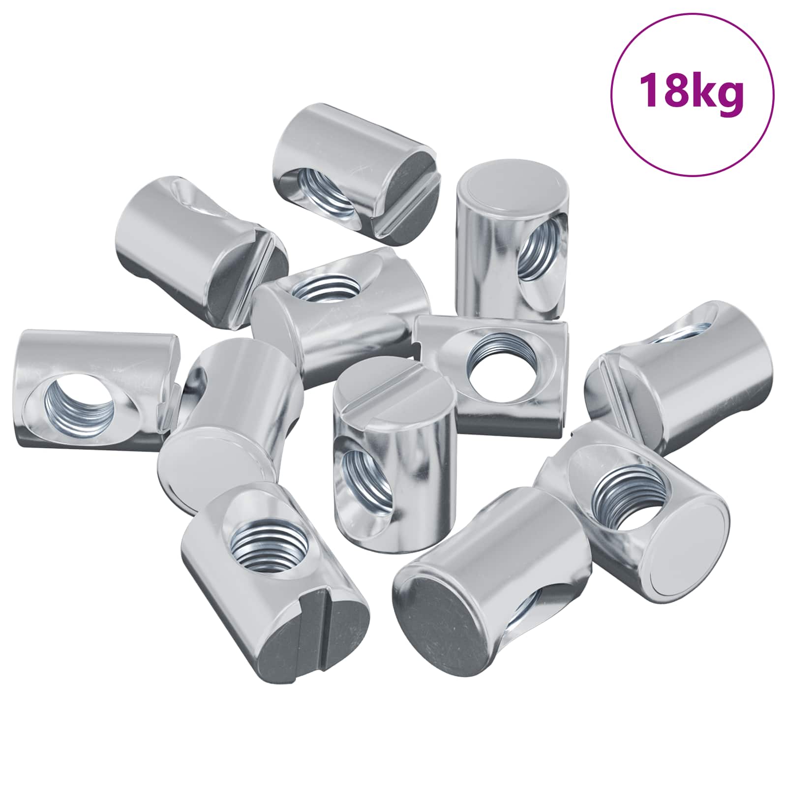 Barrel matica 3462 pcs Srebrno M6 x 13 mm Željezo