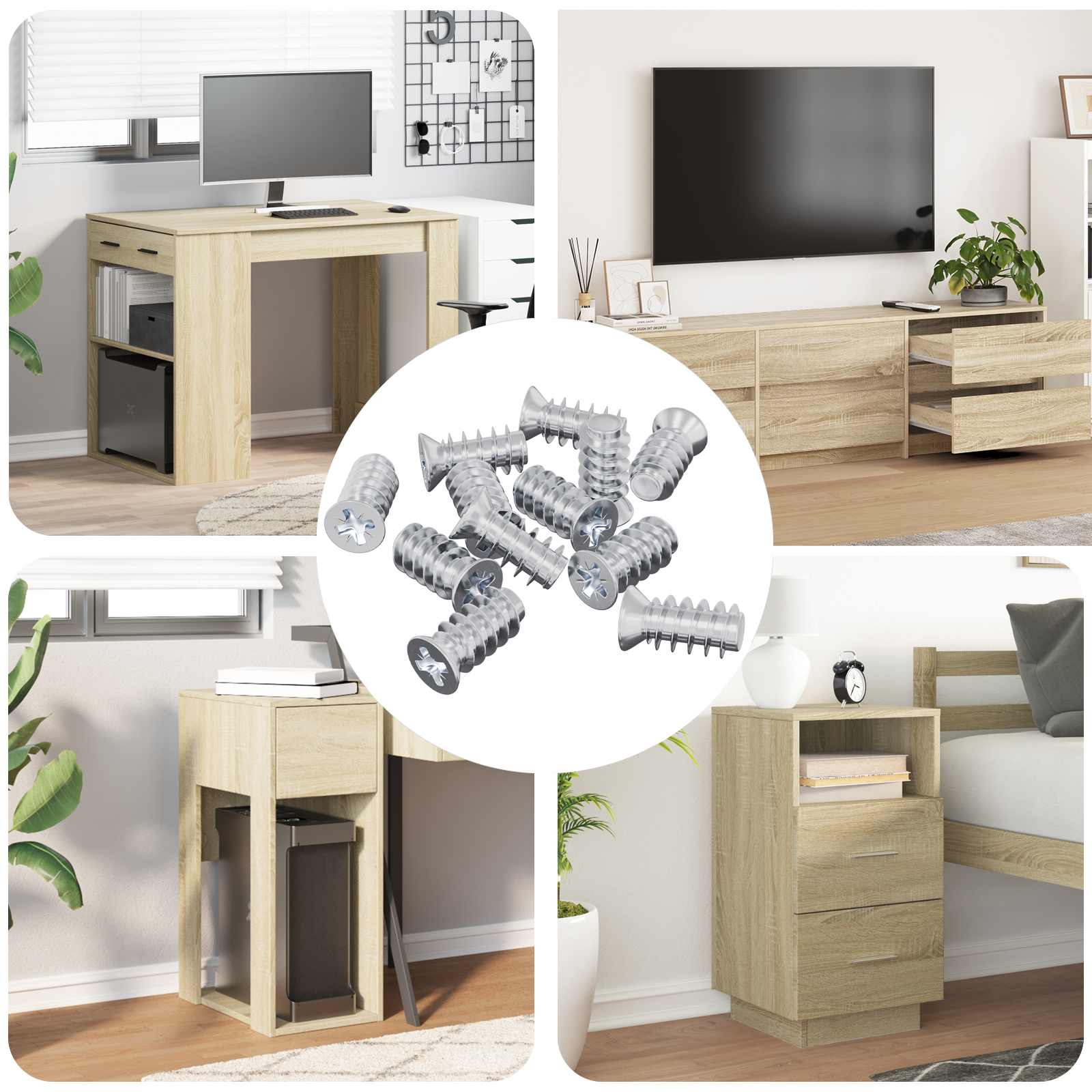 Vijak 10909 pcs Srebrno M6 x 12 mm Željezo