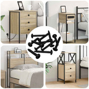 Čavao s Navojem 8219 pcs Crna Čelik