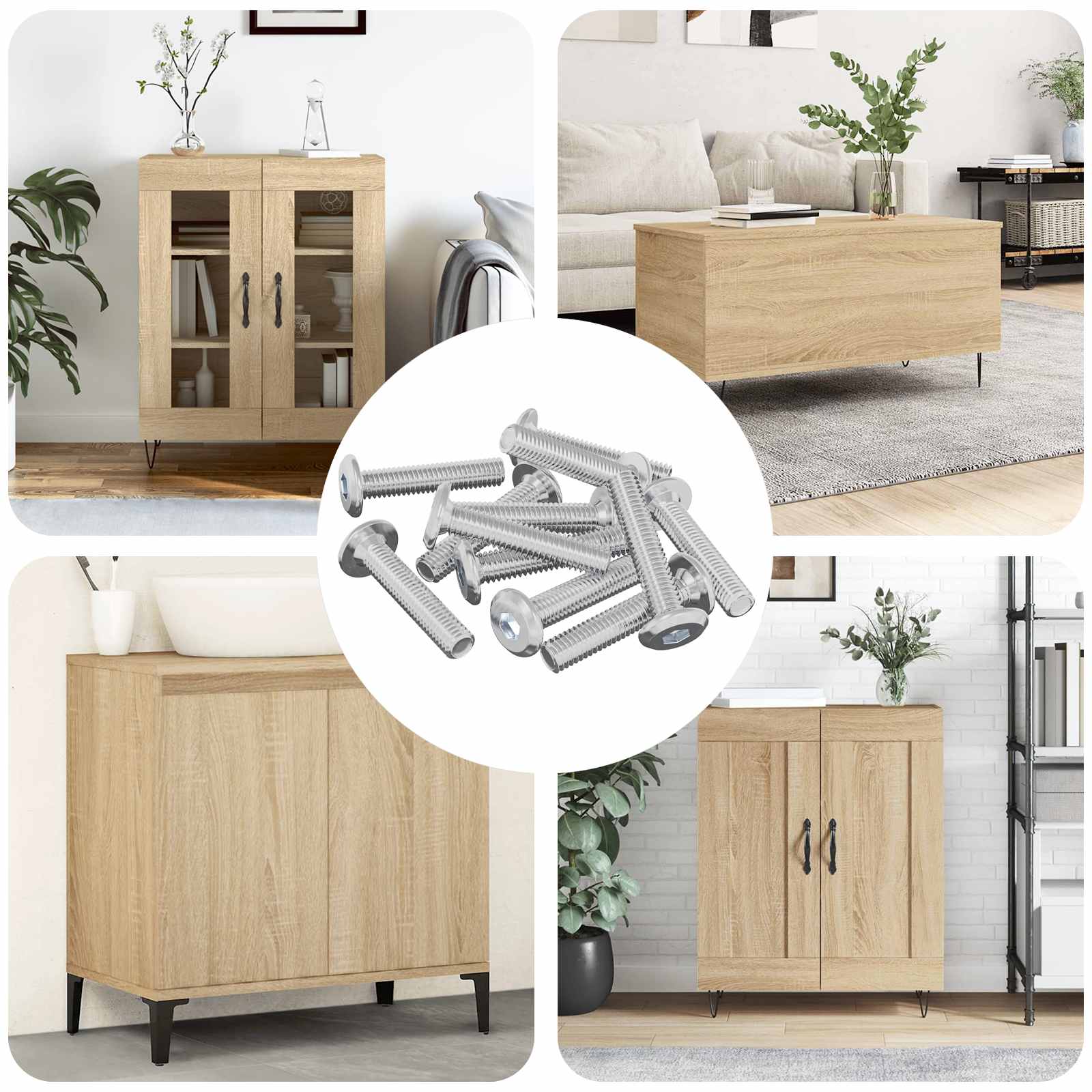 Vijak za zaključavanje 12 pcs Srebrno M6 x 30 mm Čelik
