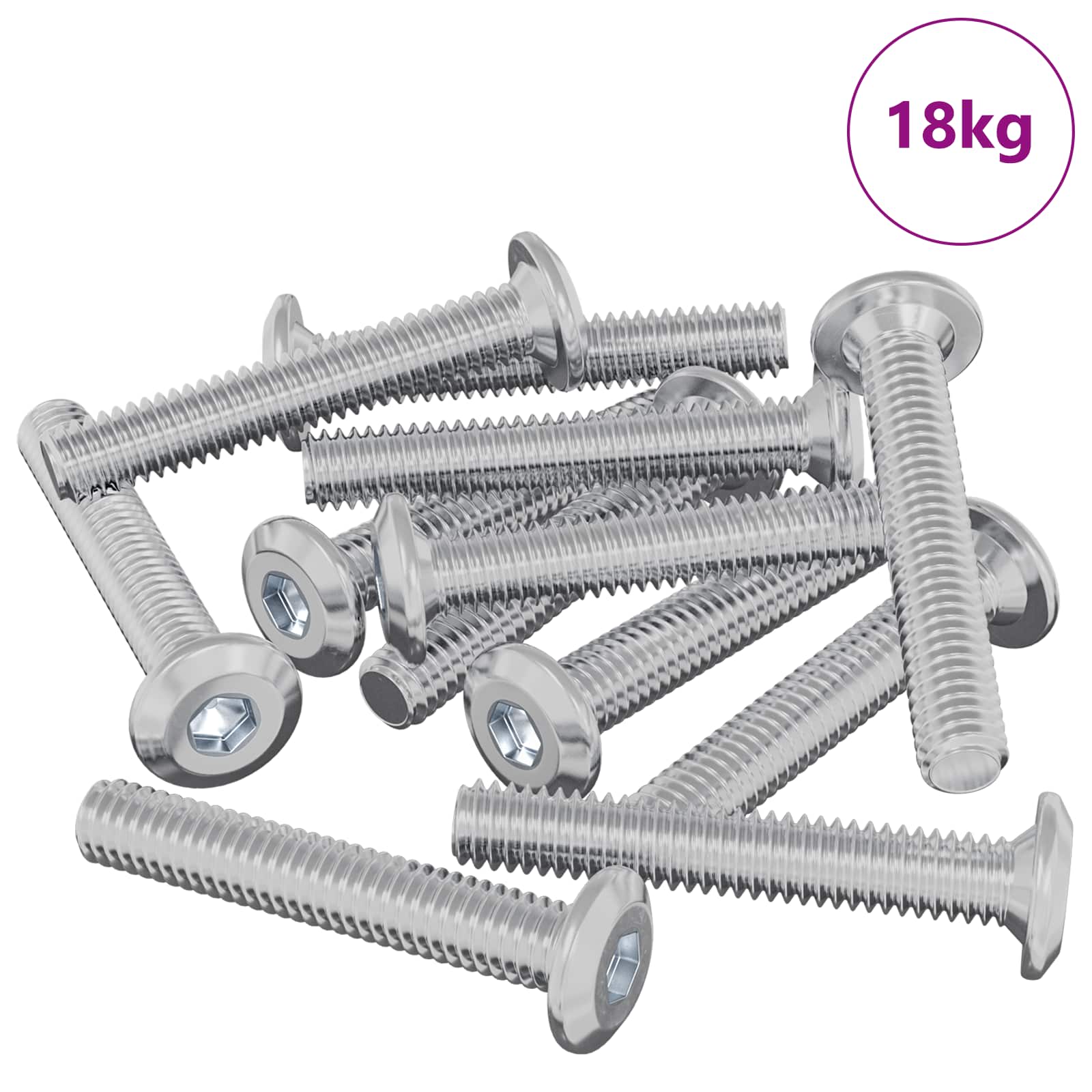 Vijak s plastičnom glavom 2514 pcs Srebrno Čelik