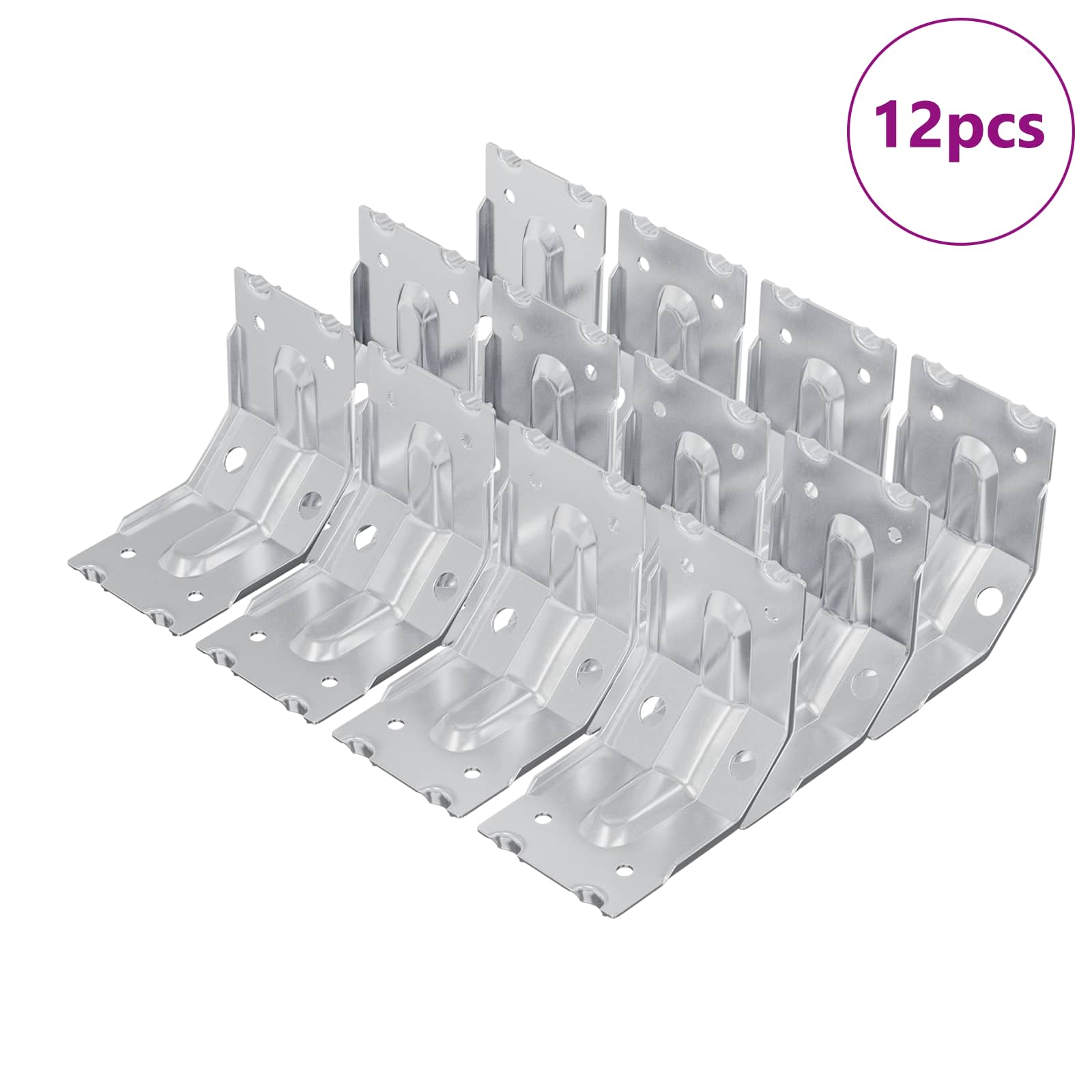 Ukljucuje: nosač 12 pcs Cinkom premazano 106 x 55 x 1,5mm Čelik