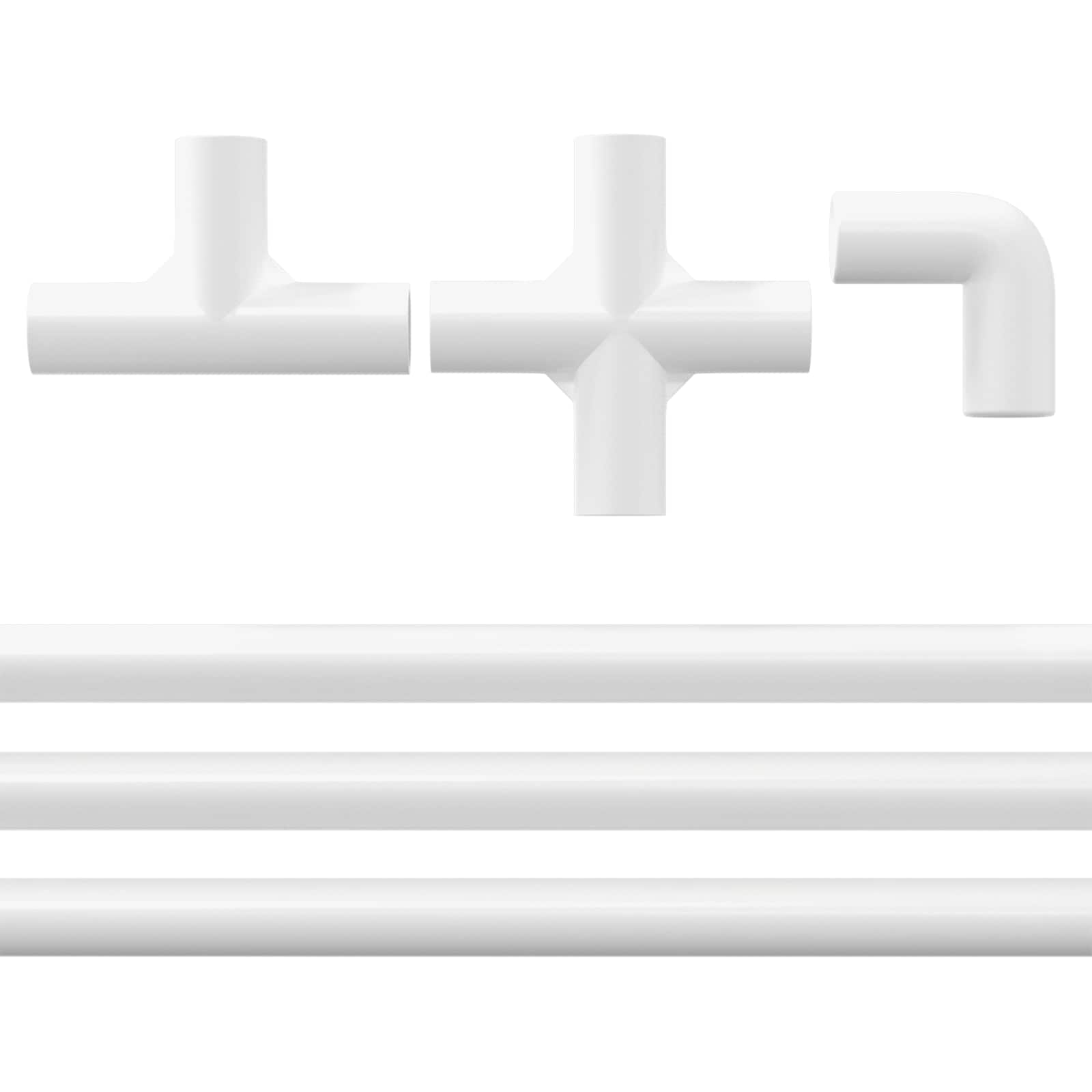 PVC Cijev 2 pcs Bijelo 12,2 x 1,8 x 500 mm PP, PE
