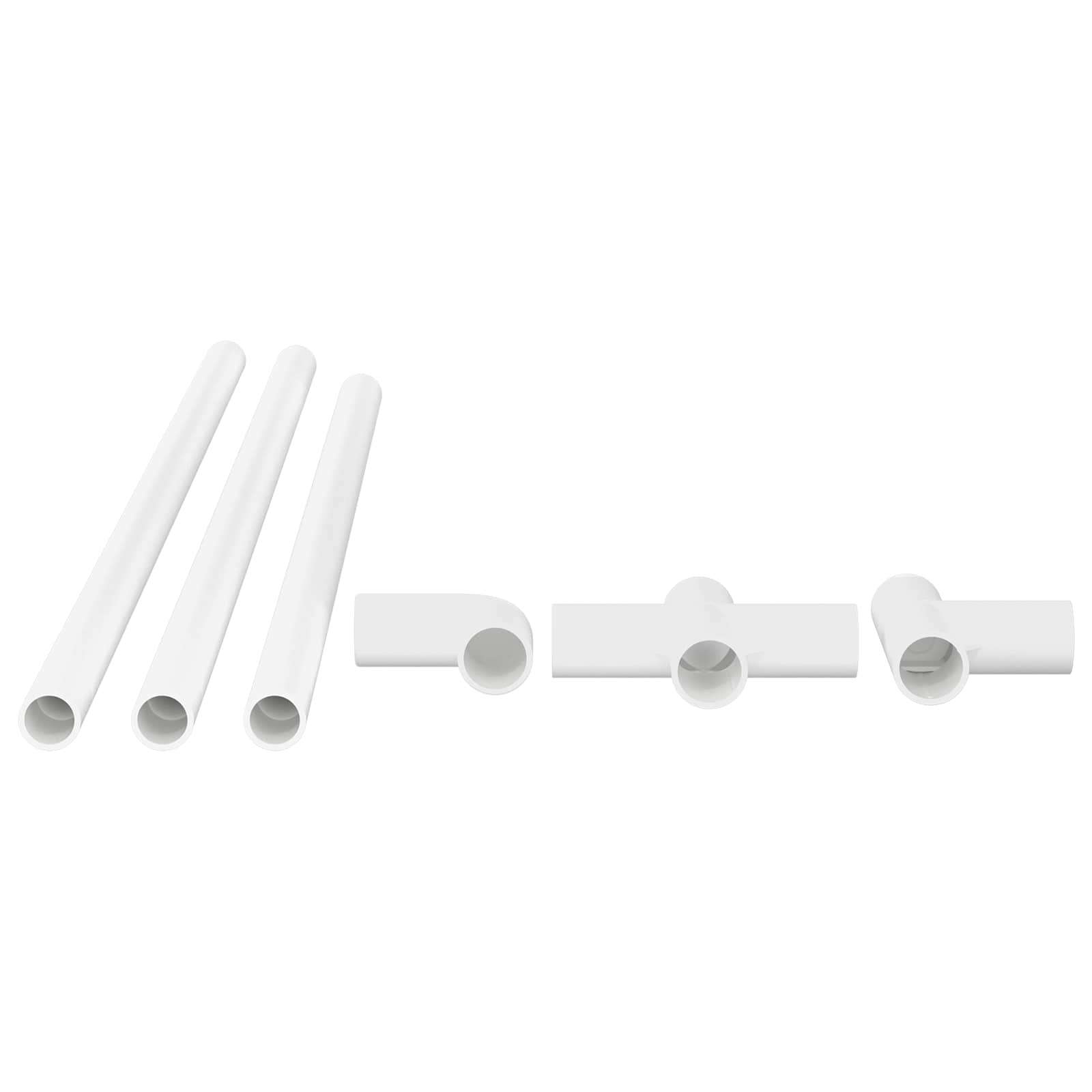 PVC Cijev 12 pcs Bijelo 12,2 x 1,8 x 500 mm PP, PE
