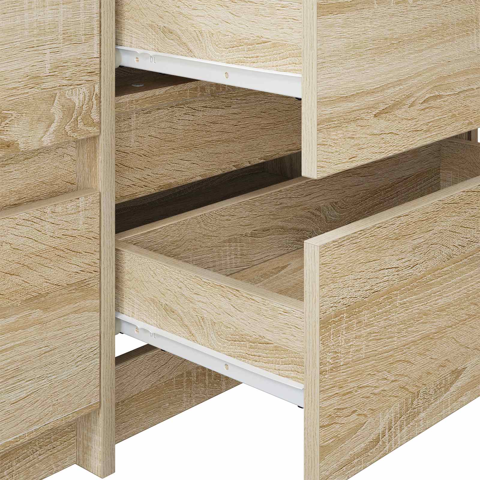 Klizač za ladice 2 pcs Bijelo 250 mm Čelik