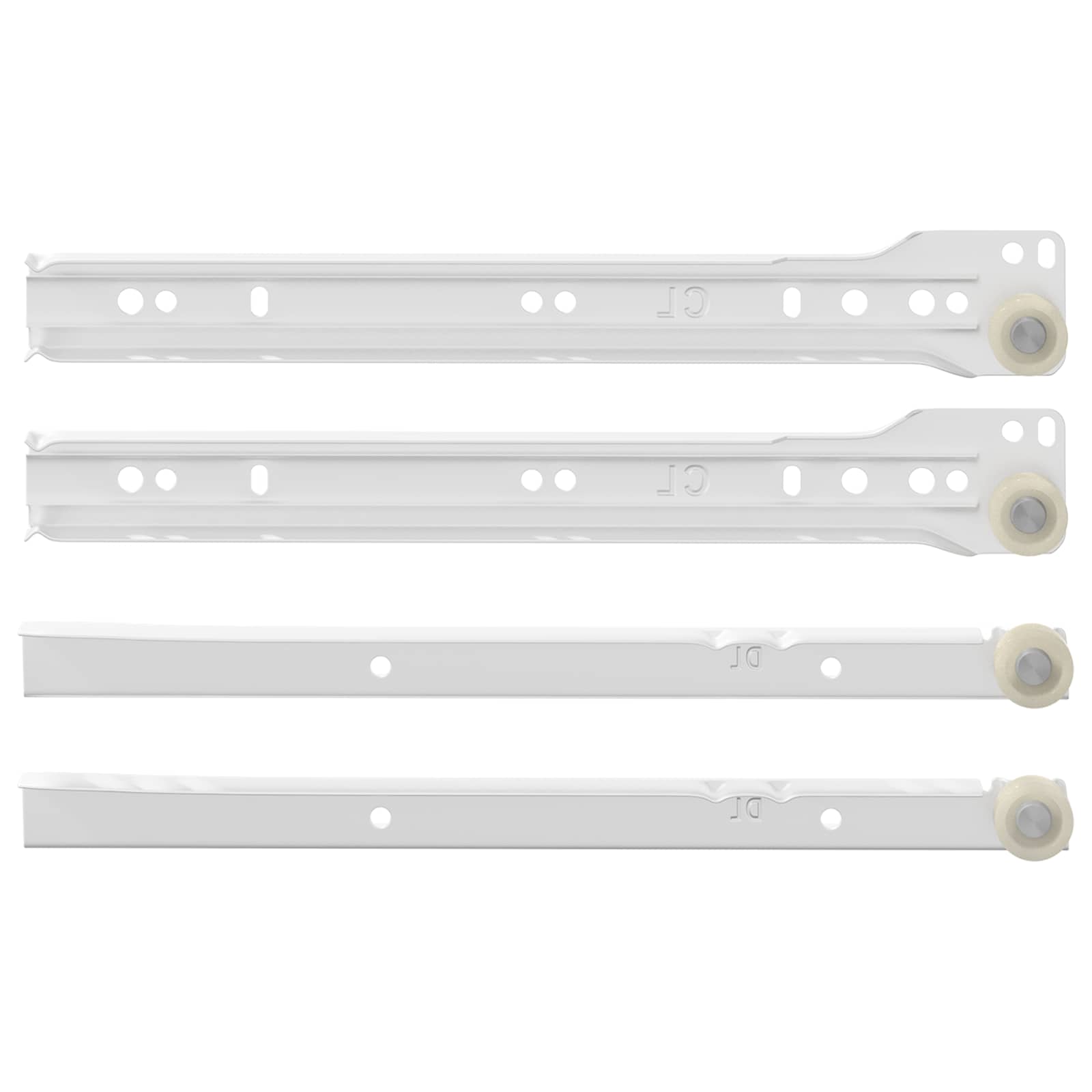 Klizač za ladice 12 pcs Bijelo 250 mm Čelik