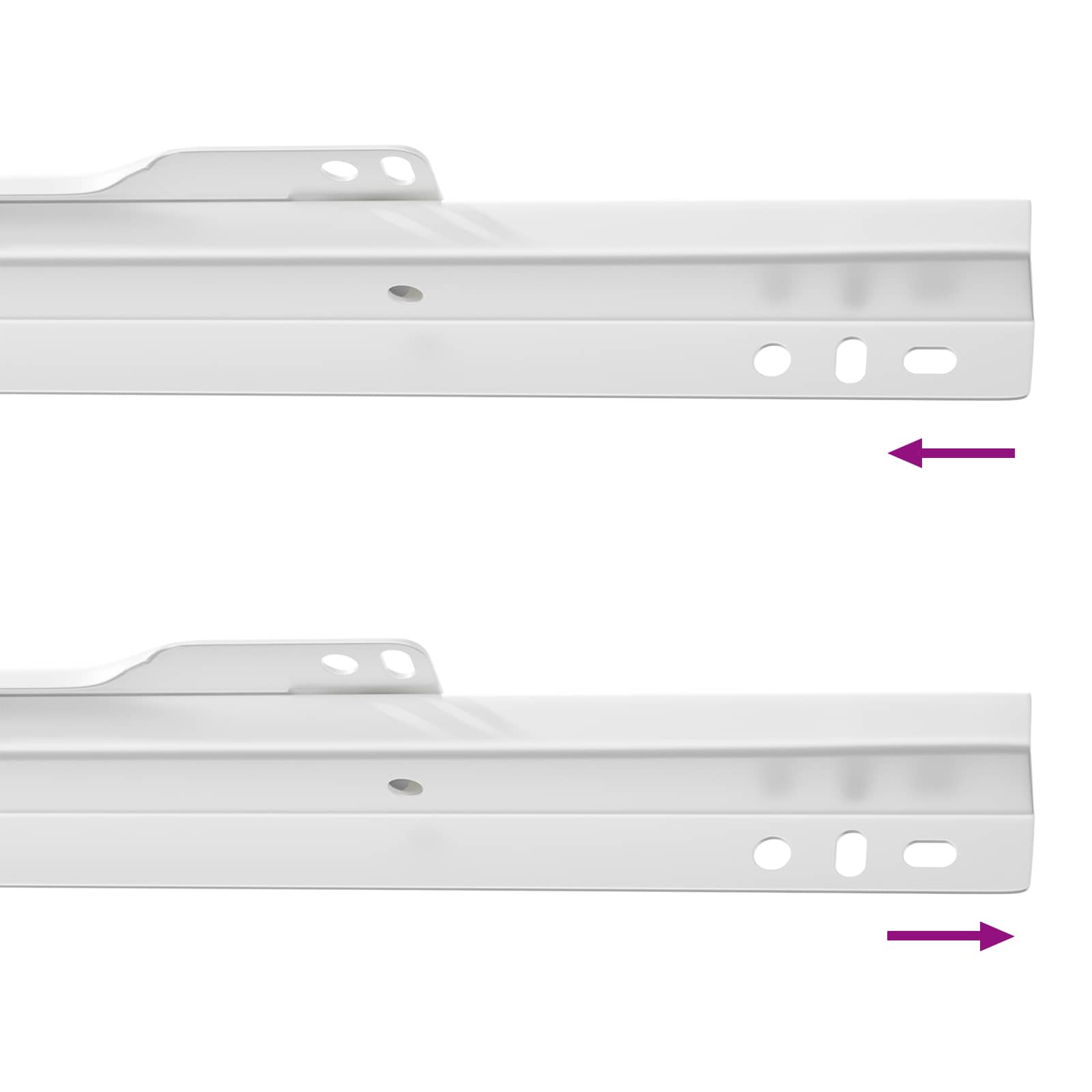 Klizač za ladice 12 pcs Bijelo 350 mm Čelik