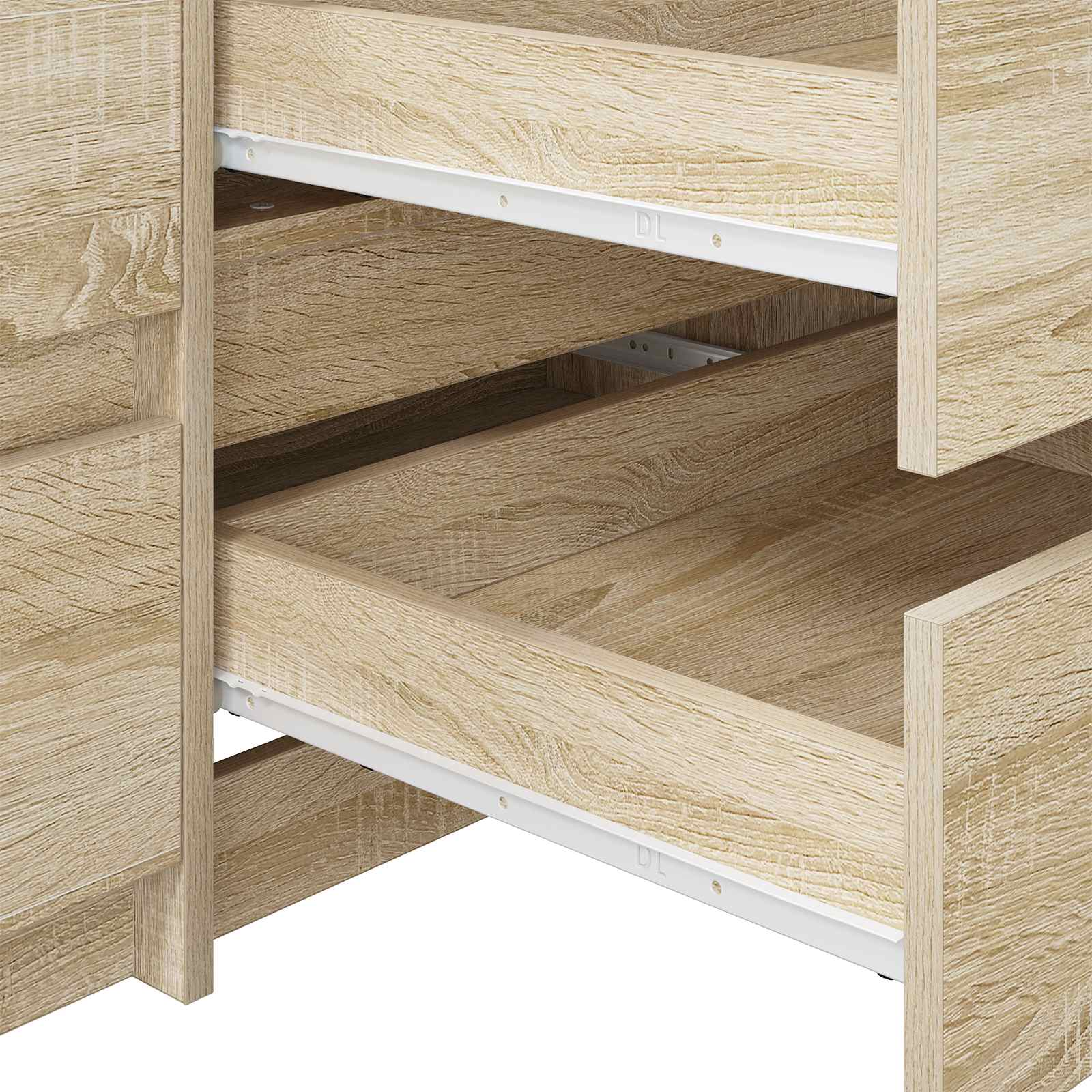 Klizač za ladice 2 pcs Bijelo 400 mm Čelik